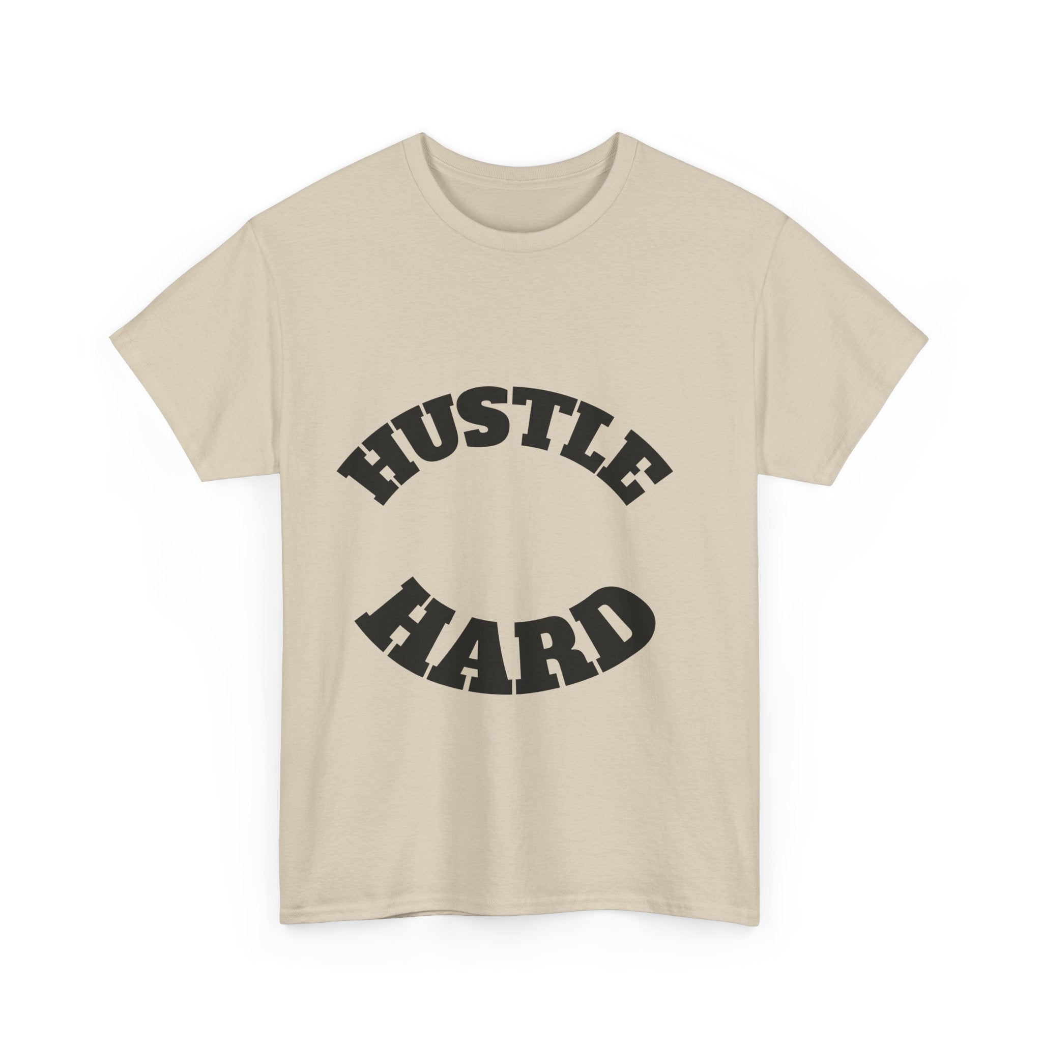Hustle Hard Unisex Heavy Cotton Tee, Motivational Shirt, Gift for Entrepreneurs, Workout Apparel, Casual Style